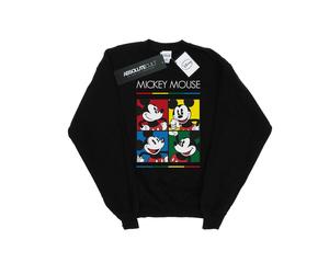 Disney - "Mickey Mouse Square Colour" Sweatshirt für Damen (Schwarz) S