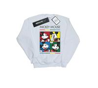 Disney - "Mickey Mouse Square Colour" Sweatshirt für Damen (Weiß) S