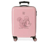 Disney Mickey Outline Kabinentrolley Pink 38x55x20cm starres ABS Seitenkombinationsschloss 34L 2kg 4 Rollen Doppelhandgepäck