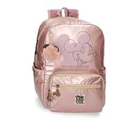 Disney Mickey Outline Schulrucksack für Laptop, anpassbar, Rosa, 32 x 42 x 15 cm, Polyester, 20,16 l