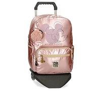 Disney Mickey Outline Schulrucksack für Laptop mit pinkem Wagen, 32 x 42 x 15 cm, Polyester, 20.16L