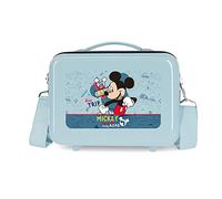 Disney Mickey Road Trip Anpassbarer Kulturbeutel mit blauem Schultergurt 29 x 21 x 15 cm, starres ABS, 9,14 l, 0,6 kg