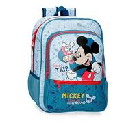 Disney Mickey Road Trip Blau Schulrucksack 30x38x12 cm Polyester 13,68L