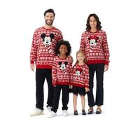 Disney Mickey und Freunde Familie Passende Weihnachten Sweatshirts Jungen Mädchen Lustige Urlaub Weihnachten Schnee Sweatshirts, Rot/Ausflug, einfarbig (Getaway Solids), S