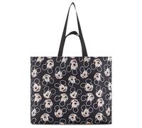 Disney Mickey und Minnie Mouse Canvas-Tragetasche - Mädchen, Jungen, Teenager, Erwachsene - Allover-Print, ikonischer Einzelgriff, Schwarz, Einheitsgröße