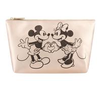 Disney Mickey und Minnie Mouse Damen Make-up-Tasche, kleine Reise-Kosmetiktasche, Reißverschluss, Organizer, Roségold