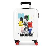 Disney Mickey's Party Koffer, weiß, 38x55x20 cms, Kabinenkoffer
