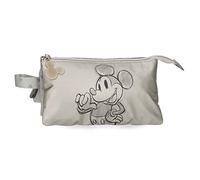Disney Micky 100 Dreifach Federmäppchen Grau 22x12x5 cm Polyester