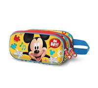 Disney Doppelfedermäppchen Micky Maus Boy 3D, Gelb, 22 x 10 cm