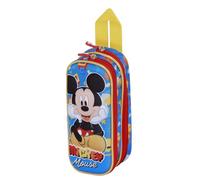 Disney Micky Maus Glad-3D Doppelfedermäppchen, Blau, 22 x 9,5 cm