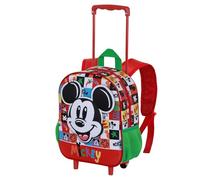 Disney Micky Maus Mood-Kleiner 3D Rucksack mit Rädern, Mehrfarbig, 26 x 34 cm, Kapazität 7 L