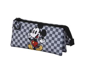 Disney Micky Maus Move-Dreifach Federmäppchen, Grau, 23 x 11 cm