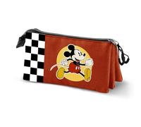 Disney Micky Maus Racing-Dreifach Federmäppchen, Rot, 23 x 11 cm
