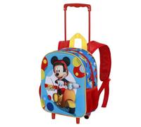 Disney Micky Maus Scooter-Kleiner 3D Rucksack mit Rädern, Blau, 26 x 34 cm, Kapazität 7 L
