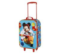 Disney Micky Maus Scooter-Soft 3D Trolley-Koffer, Blau, 17 x 33 x 52 cm, Kapazität 26 L