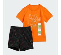 adidas Sportswear x Disney Mickey Mouse Set (T-Shirt + Shorts) Kinder JM0817 - semi impact orange/off white 98