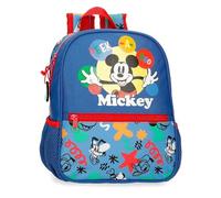 Joumma Bags Disney Micky Peek a Boo, Schulrucksack, aus Polyester, Verschiedene Taschen und Fächer, breite Träger, ergonomisch und gepolstert., blau, Rucksack 28