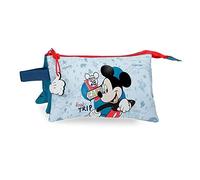 Disney Micky Road Trip Dreifach Federmäppchen Blau 22x12x5 cm Polyester