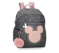 Joumma Disney Micky Studs Rucksack, lässig, Schwarz, 25,5 x 35 x 14 cm, Polyester, 12,5 l, Schwarz, Lässiger Rucksack
