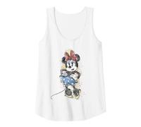 Disney Micky und seine Freunde, Minnie Maus, Skizzenporträt Tank Top, Damen, Weiß, M