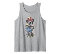 Disney Micky und seine Freunde, Minnie Maus, Skizzenporträt Tank Top, Herren, Grau Meliert, XL