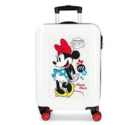 Disney Minnie Enjoy the Day Kabinenkoffer Weiß 40x55x20 cms Hartschalen ABS Kombinationsschloss 34L 2,8Kgs 4 Doppelräder Handgepäck