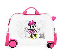 Disney Minnie Enjoy the Day Kinder-Koffer Weiß 50x38x20 cms Hartschalen ABS Kombinationsschloss 34L 2,1Kgs 4 Räder Handgepäck