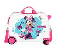 Disney Minnie Good Mood Kinder-Koffer Mehrfarbig 50x38x20 cms Hartschalen ABS Kombinationsschloss 34L 2,1Kgs 4 Räder Handgepäck, Weiß