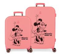 Disney Minnie Happiness Pink Kofferset 55/70 cm Starres ABS Integrierter TSA-Verschluss 116L 7,54 kg 4 Doppelrollen Handgepäck