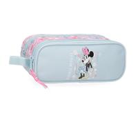 Joumma Disney Minnie Happy, Doppel-Federmäppchen, Blau, 23 x 9 x 7 cm, Polyester, blau, Talla única, Doppelmäppchen