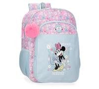 Joumma Disney Minnie Happy Schulrucksack, Blau, 30 x 40 x 13 cm, Polyester, 15,6 l, blau, Talla única, Schulrucksack