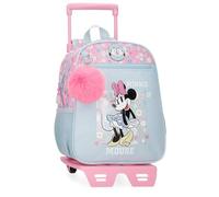 Disney Minnie Happy Kinderrucksack, Schulrucksack, aus Polyester, Seitentaschen, verstellbare breite Träger, Tragegriff oben zum Aufhängen, Magic Fix-System.