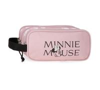 Disney Minnie Heads Schulmäppchen, Federmäppchen für Kinder, aus Polyester, Dreifachfach für bessere Organisation, Ideale Größe zum Tragen im Rucksack, Mit seitlichem Griff.