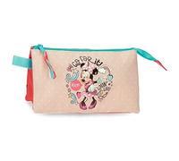 Disney Minnie Lovin Life Federmäppchen Dreifach Mehrfarbig 22x12x5 cm Mikrofaser, bunt, Dreifach-Etui