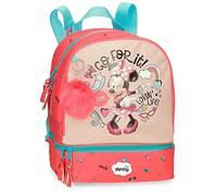 Disney Minnie Lovin Life Rucksack mit Snackträger, Mehrfarbig, 23 x 28 x 13 cm, Mikrofaser, 8,37 l, bunt, Rucksack mit Snackhalter