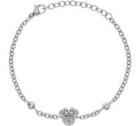 Disney Minnie Mädchen-Armband, Edelstahl, Zirconia Kristall, 13+5cm, Disney Schmuck, Weiß