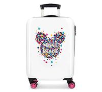Disney Minnie Magic Cabin Luggage Pink 38x55x20 cm Starres ABS seitliches Zahlenschloss 33L 2,8kgs 4 Doppelräder Handgepäck