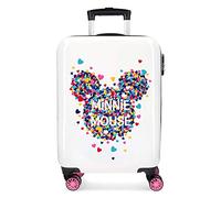 Disney Minnie Magic Kabinenkoffer Weiß 37x55x20 cms Hartschalen ABS Kombinationsschloss 33L 2,8Kgs 4 Doppelräder Handgepäck