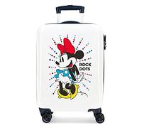 Disney Minnie Magic Kabinenkoffer Weiß 37x55x20 cms Hartschalen ABS Kombinationsschloss 34L 2,6Kgs 4 Doppelräder Handgepäck