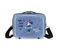 Disney Minnie Make it Rain Bows Verstellbarer Kulturbeutel mit Schultertasche, Blau, 29 x 21 x 15 cm, starr, ABS 9.14L
