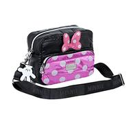 Disney Minnie Maus Air-Padding IBiscuit Schultertasche, Schwarz
