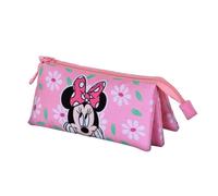 Disney Minnie Mouse Blooming-Dreifach-Federmäppchen, Rosa, 23 x 11 cm