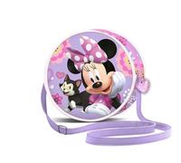 Disney Minnie Maus Cat-Runde Umhängetasche, Lila, 18,5 x 18,5 cm