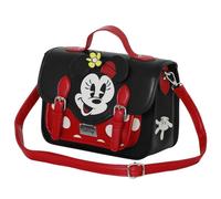 Disney Minnie Maus Face-Satchel Rucksack-Schultertasche, Schwarz, 26 x 20 cm