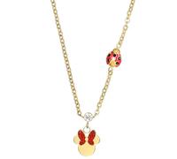 Disney Minnie Maus Halskette aus Edelstahl mit Marienkäfer für Mädchen, 40+5 cm