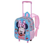 Disney Minnie Maus Happiness-Kleiner 3D Rucksack mit Rädern, Blau, 26 x 34 cm, Kapazität 7 L