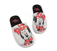 Disney Minnie Maus Hausschuhe Womens Damen Slip-on Grey House Schuhe 36-37 EU
