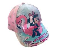 Disney Minnie Maus Kappe, Base Cap Summer Time, Rosa mit Glitzer-Punkten, Gr.50