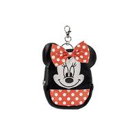 DISNEY Minnie Maus Mini-Rucksack, Schlüsselanhänger in Schwarz und Rot, Schwarz, Weiß und Rot, Einheitsgröße, Modern