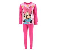 Disney Minnie Maus Mouse Mädchen Schlafanzug | Langarm Langer Pyjama | 100% Baumwolle Schlafi bequem (DE/NL/SE/PL, Numerisch, 128, Regular, Fuchsia)